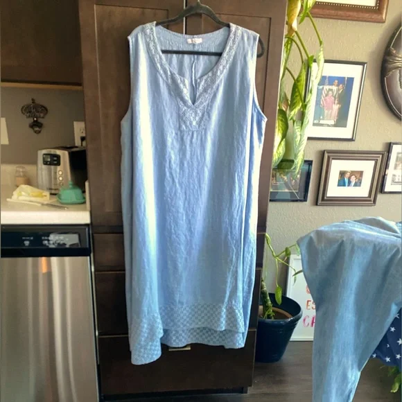 rosemarie | Dresses | 0 Linen Sleeveless Linen Midimaxi Dress By Rosemarie  Of Italy Size 3x Nwot | Poshmark